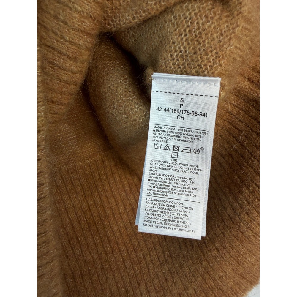 Banana Republic Alpaca Blend Crewneck Sweater Camel Tan Cozy Knit Womens Small - Picture 6 of 10